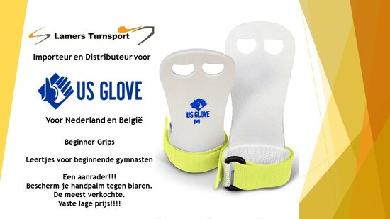 Beginners leertjes USGLOVE Hot Yellow www.lames-turnsport.com