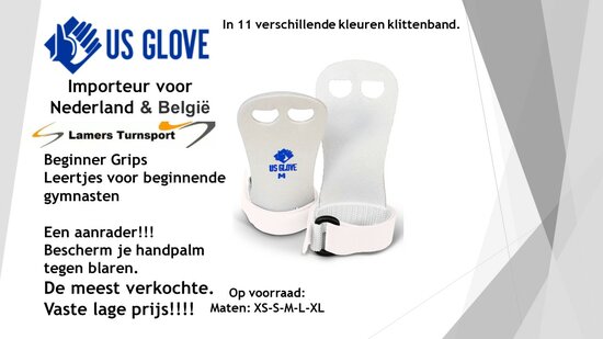 Beginners leertjes USGLOVE White www.lames-turnsport.com