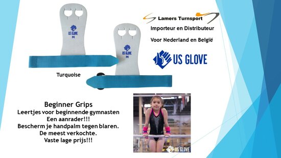 Beginners leertjes USGLOVE Turquoise www.lames-turnsport.com