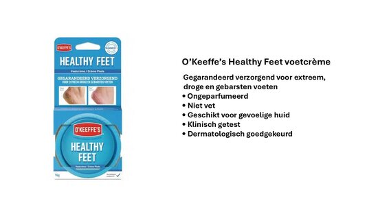 O’Keeffe’s Healthy Feet voetcrème www.lamers-turnsport.com